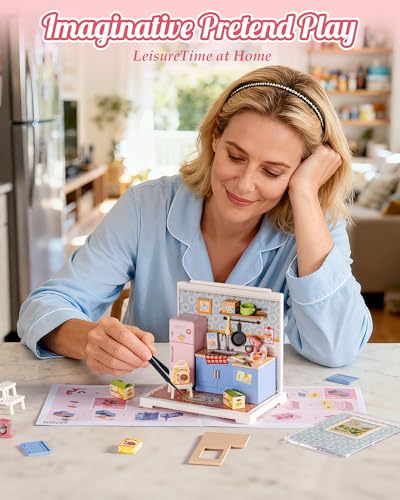 Rolife Super Creator Mini Series, DIY Plastic Miniature Kits Retail Store Series, Mini Model House Building Set for Teens Aged 14+, DIY Crafts/Hobbies for Adults (Homely Baking Kitchen) - style: Homely Baking Kitchen