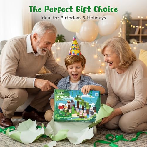 3 otters 150PCS Magnetic Blocks, with a Storage Bag, Forest Explorer - style: Forest Explorer