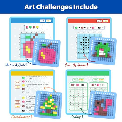 STEM Toys Pixel Art Kit for Kids - Arts and Crafts Gift for Boys & Girls 5+