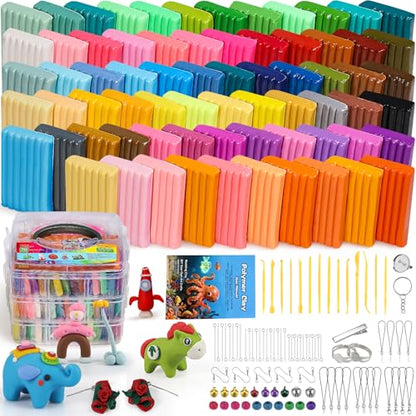 Ixiaoyoo 70 Colors Polymer Clay, Oven Bake DIY Modeling Clay for Kids - color: 70 Colors