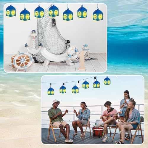 Simgoing 12 Sets Summer Shark Crafts DIY Shark Tissue Paper Beach Craft kit - style: Summer Shark