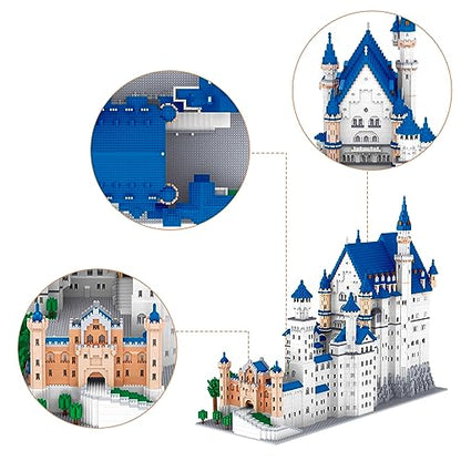 Architecture Neuschwanstein Castle Building Blocks Set, Famous World Architecture Model Building kit 11810 PCS Creative Collection Building Toys for Adults - color: Swan Stone Castle