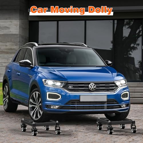 Heavy Duty Car Wheel Dolly, Car Dolly Set 2 Pack, Portable Moving Dolly for Motorcycles, Boats,Cars, ATV, SUV, etc.