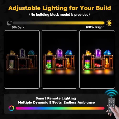 Kyglaring Light Kit for LEGO 21362 Mineral Collection Set, Lights Only - color: 21362 Remote Conrtol