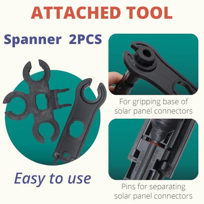MC-4 Solar Connector Kit 6-Pair with Crimper Tool Set - color: Mc4-6set