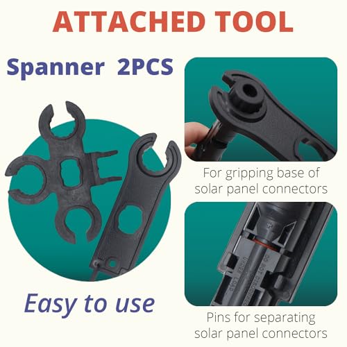 MC-4 Solar Connector Kit 6-Pair with Crimper Tool Set - color: Mc4-6set