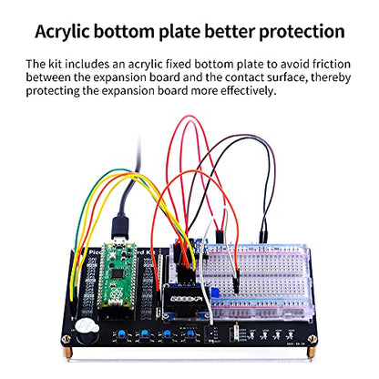 GeeekPi Micro Python Programing Kit for Raspberry Pi Pico, Breadboard, I2C 1602 LCD Display Module for Raspberry Pi Beginners & Software Engineer