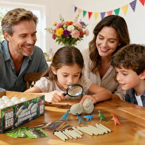 Dinosaur Eggs Toys Dig Kit (24 Eggs) - color: Color & Night Light