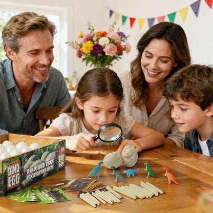 Dinosaur Eggs Toys Dig Kit (24 Eggs) - color: Color & Night Light