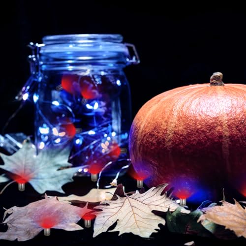 20pcs Mini Led Lights for Craft, Tiny Small Light with 30pcs Batteries - color: Red