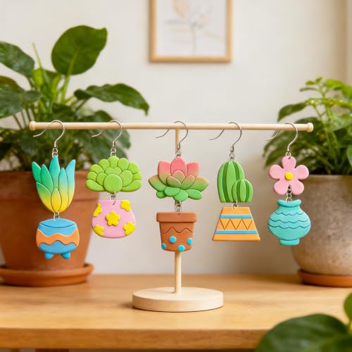 ORIGACH 22 PCS Potted Plants Polymer Clay Cutters Set - style: Potted Plants