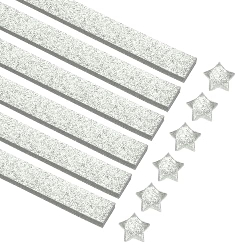 MECCANIXITY 360 Sheets Origami Paper Glitter Stars Papers Beige Fold Paper for Beginner Arts Crafts Projects,0.4 x 9.3 Inch - color: Beige, size: 0.4 x 9.3 Inch