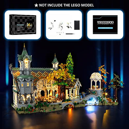 YEABRICKS LED Light for Lego-10316 Lord of the Rings THE Lord of THE Rings: Rivendell Building Blocks Model (Lego Set NOT Included) - style: Only Light RIVENDELL