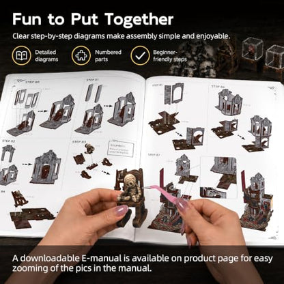 MiniCity Haunting Relics Book Nook Kit for Adult, DIY Miniature House Kit - color: Haunting Relics