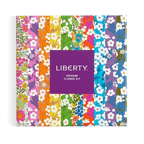 Galison Liberty Classic Floral – Origami Flower Kit Featuring Classic Japanese Design Inspired Mitsi Prints with 75 Sheets and Instructions for Kusudama Flower Ball
