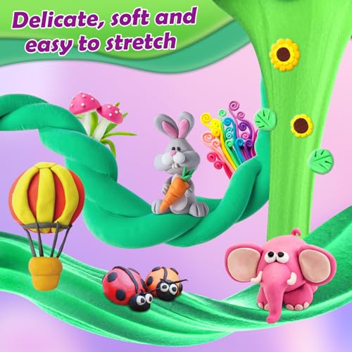 Air Dry Clay, 72 Colors Modeling Magic Clay for Kids - color: 72 Colors