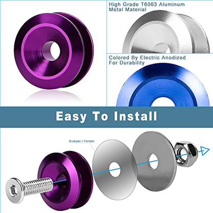 JDM Bumper Quick Release Fastener Kit 4-Piece Purple - color: Purple