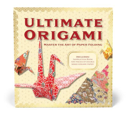 The Ultimate Origami Kit: Master the Art of Paper Folding - Includes: Instruction Book, 100 Pieces of Double Sided Origami Paper