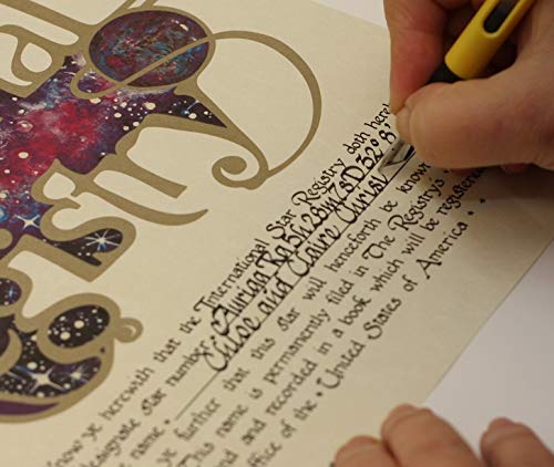 Name A Star Custom Star Kit with Hand Calligraphy