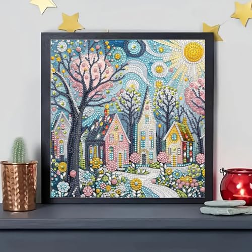 House Diamond Art Kits for Adults,DIY Diamond Painting Kits 12 X 12 inch - color: SH132
