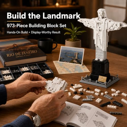 Architecture Christ The Redeemer Statue Building Blocks Sets Brazil Jesus Building Kits Model Toys Gift for Adults Kids Teens 973 PCS - style: Christ The Redeemer