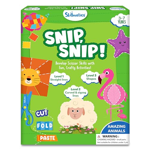 Skillmatics Snip Snip Animals, Scissor Skills Toy, Felt Craft Gift for Kids - style: 5. Animals