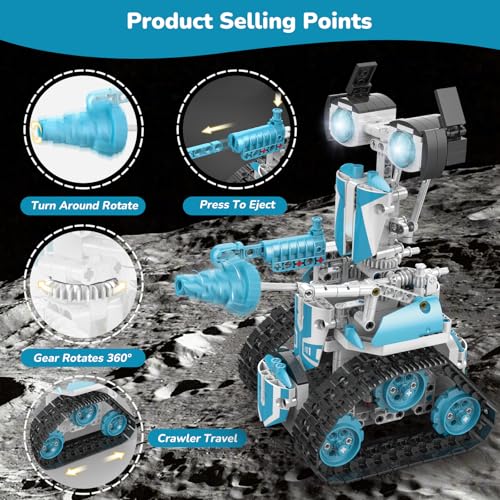 Robot Building Kit with APP/Remote Control STEM Gifts for Boys Age 6-16,Technic Coding Robotic Toys for Kids Birthday, Buildable 5in1 Models with 720 Pieces - style: K96132