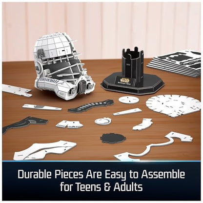 4D Build Star Wars Stormtrooper Helmet 3D Puzzle Model Kit, Room Display - style: Stormtrooper Helmet 121 pcs