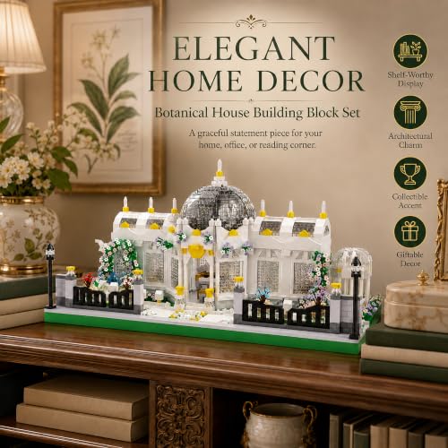 Neoclassical Garden Square Micro Mini Building Block Set - color: White