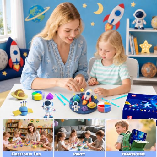 Air Dry Clay Kit -12 Space Theme Modeling Clay for Kids Arts and Crafts - color: #04Dark Blue- Children's Drem Star