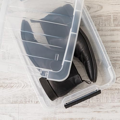 IRIS USA 4-Pack 13 Quart Storage Bins with Lids, Clear - size: 13 Qt, style: 4 Pack