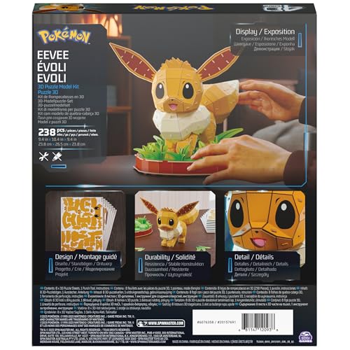 4D Build Pokémon Eevee 3D Puzzle Model Kit, Desk Décor, Shelf Display - style: Eevee 238 pcs