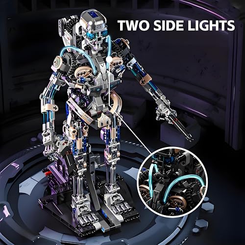 CSNRHG Mechanical Skeleton Robot Building Block Toy 692+Pieces Twistable Body and Poseable Design Creative STEM Toy for Kids and Adults - color: Skeleton Robot