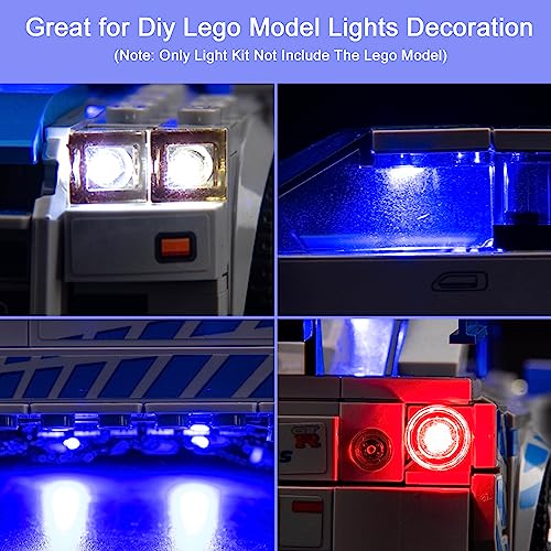 Upgraded Led Light Kit Compatible with LEGO Speed Champions 2 Fast 2 Furious Nissan Skyline GT-R (R34) Race Car Toy Model Building Kit, Lights Compatible with LEGO 76917(Model Not Included) - style: Light Kit Lego 76917