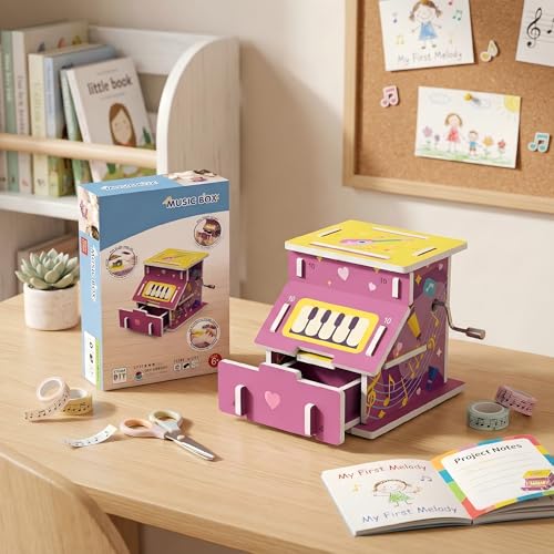 STEM DIY Music Box Kit, Build & Play, Hands-on, Ages 6+, Science Gift - style: Music Box