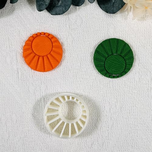 Xaekicr Sunburst Ring Polymer Clay Cutters – Textured Circle Clay Cutters and Tools for Polymer Clay Jewelry Making and DIY Earrings - color: 2G color