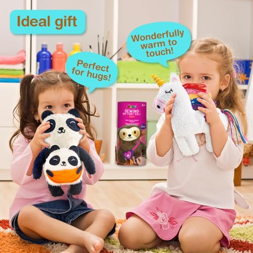 Avenir My First Sewing Kit for Kids 6-8, Sloth Stuffed Animal Craft Set - color: Sloth