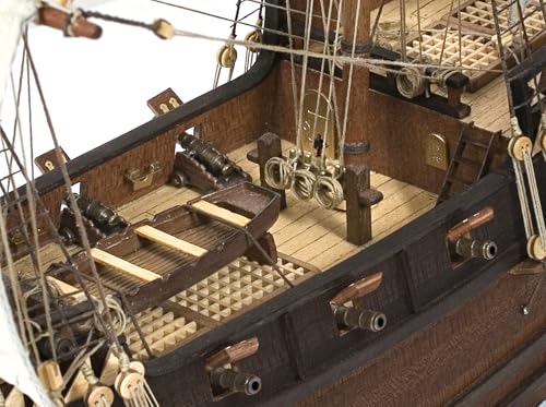OcCre Buccaneer 1:100 Scale Laser Cut Wood and Die-cast Metal Display Ship Model Kit No. 12002 (Model Only - Unfinished) - color: Model Only - Unfinished