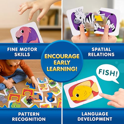 National Geographic Kids Animal Matching 2 Piece Puzzle Games for Toddlers