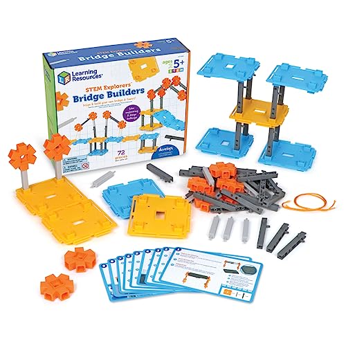 Learning Resources STEM Explorers Bridge Builders - Building Science Toys, Fine Motor Skills, Toddler Explorer Kit, Gifts for Boys and Girls