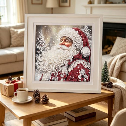 Christmas Pearl Diamond Painting Kits for Adults,Santa Claus Diamond Art - color: PL184-1