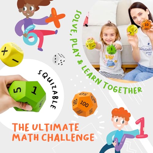 BETTERLINE Math Dice Game Kids Teens Adults Math Skill Game Educational