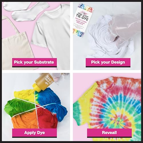 Tulip One-Step Tie Dye Kit, Large Group Activity, Gift, 14 Vibrant Colors, Permanent Fabric Dye, Easy Clean-up, 18 Prefilled Full-Size Bottles and Tools