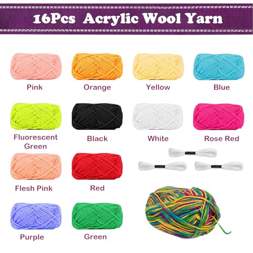 LYKTRIX Weaving Loom for Kids, Wooden Weaving Kit, Loom Kit for Kids Ages 8-12, Great Knitting Looms for Beginners and Girls Over 6 Years Old, Contains Enough Weaving Yarn 11.4" x 7.5" - size: 29×19cm