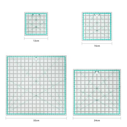 MANUFORE Quilting Ruler 4-Piece Square Sewing Acrylic Ruler Metric - style: 4pcs Square CM
