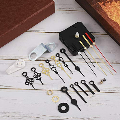 Outus 3 Pieces Non Ticking Quartz Clock Movement Mechanism with 6 Sets of Short Hands Battery Operated Clock Motor Kit for DIY Repair Replacement (13 mm) - size: 0.5 inch (13 mm)