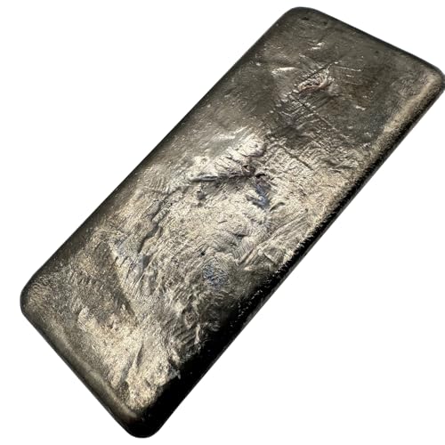 1 Pound 99.9% Pure Lead Ingot – Hand Poured Lead Metal Bullion Bar - Collectible Element for Display, Science Experiments, DIY Casting or Paperweight - color: Gray