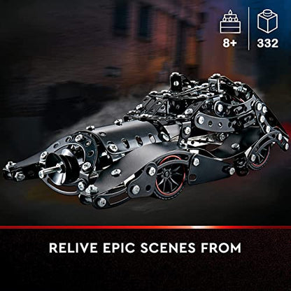 Erector Sets for Boys Age 8 9 10 11 12-16 and Older, 332 Pcs Batman Model Car Building Set for Kids Ages 8-12 Year and Up Metal STEM Educational Toy for Kids Boys Girls or Adults - style: Batmobile Model