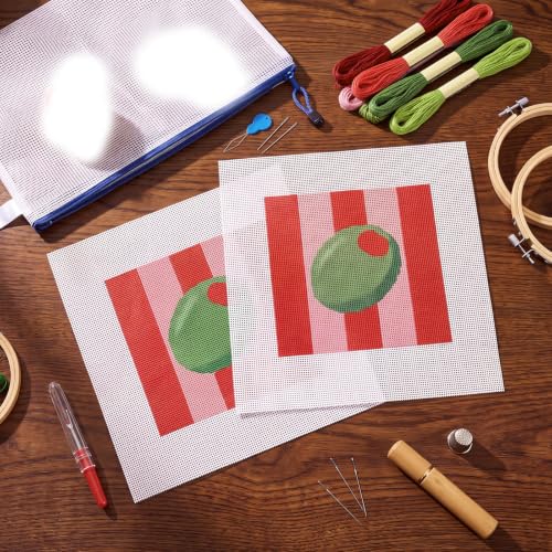 XunYee 27 Pcs Martini 18 Mesh Needlepoint Canvas Kit for Beginners Adults - style: Martini
