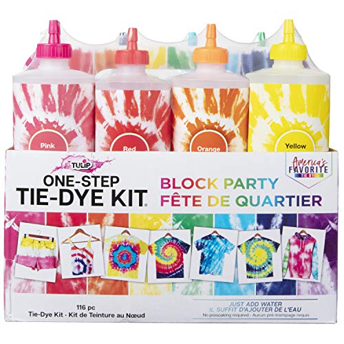 Tulip One-Step Tie-Dye Kit, 8 XL 16 oz Bottles, Rainbow - size: 8 Colors